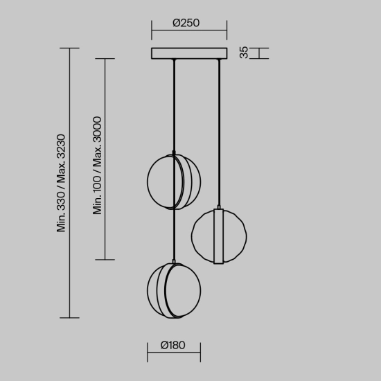 Lampa wisząca Misterio MOD379PL-L17B2.7K Maytoni - zdjęcie dodatkowe 5
