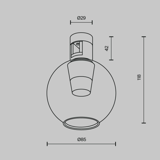 Lampa szynowa Bubble Flarity 2700K 3W 120° TR148-1-3W2.7K-BS-DE Maytoni - zdjęcie dodatkowe 6