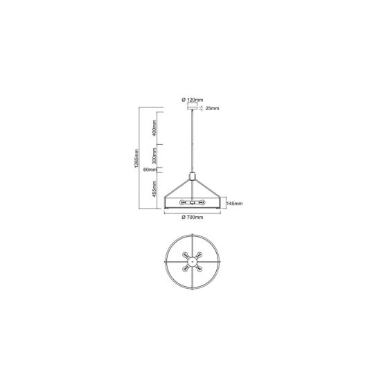 Lampa wisząca Doretto Satin Nikiel 70 OR85655 ORLICKI DESIGN