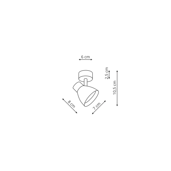 Dravo 1 spot czarny 1xGU10 LP-9523/1WS BK Light Prestige