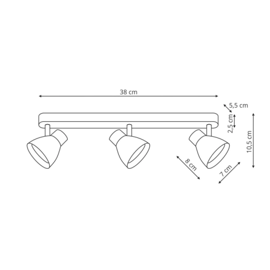 Dravo 3 spot biały 3xGU10 LP-9523/3WS WH Light Prestige