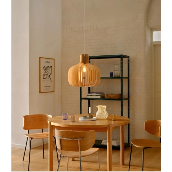 Drewniana lampa wisząca Hazo 43 brązowa 2512053014 Nordlux