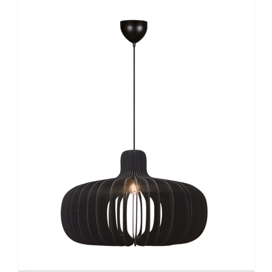 Drewniana lampa wisząca Hazo 65 czarna 2512073003 Nordlux