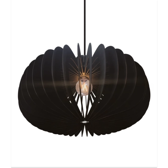 Drewniana lampa wisząca Hazo 65 czarna 2512073003 Nordlux