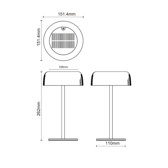 Lampa solarna BLUET DT33111 ZUMA LINE