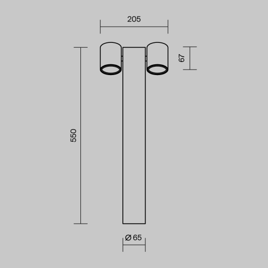 Lampa stojąca Landscape Lighting Wall Street O010FL-02B Maytoni - zdjęcie dodatkowe 5