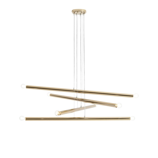 LAMPA WISZĄCA TUBO 8 ZŁOTY 1072P30 ALDEX - zdjęcie produktu