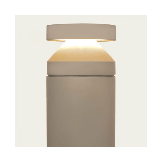 E478 OUTDOOR BOLLARD LED LIGHT 20W 3000K CONCRETE- METAL - GLASS IP65 Zambelis Lights