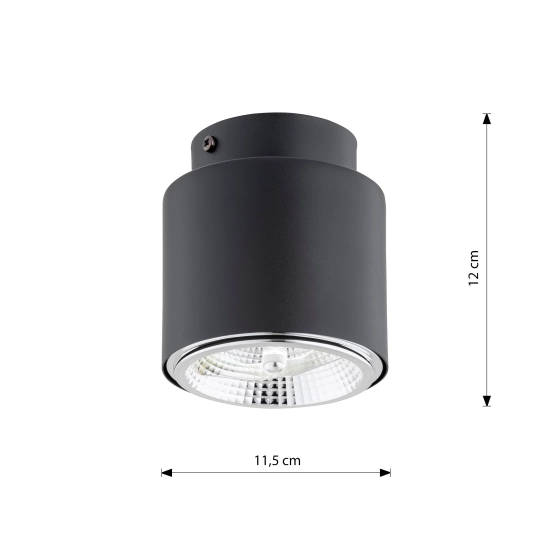 Lampa sufitowa NANO 1 BLACK 1310/1 EMIBIG Lighting
