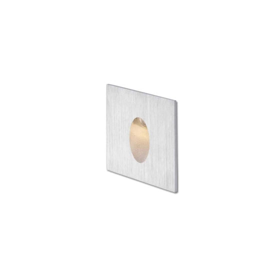 ELICA SQ wpuszczana aluminium szczotkowane 230V LED 3W IP54 3000K R12529 Rendl light studio - zdjęcie produktu