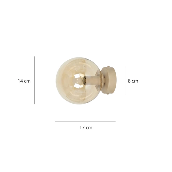 Kinkiet MAGNUS K1 MOKKA AMBER 1641/K1 EMIBIG - zdjęcie dodatkowe 3