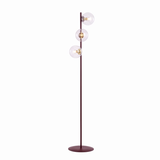 Lampa podłogowa MAGNUS LP3 BURGUND TRANSPARENT 1645/LP3 EMIBIG - zdjęcie produktu