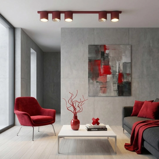 Lampa sufitowa NANO 5 BURGUNDY 1697/5 EMIBIG - zdjęcie dodatkowe 4