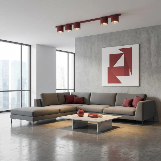 Lampa sufitowa NANO 5 BURGUNDY 1697/5 EMIBIG - zdjęcie dodatkowe 6