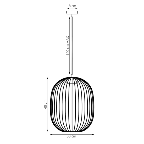 Lampa wisząca MANTRA 1 BLACK 1699/1 EMIBIG - zdjęcie dodatkowe 1