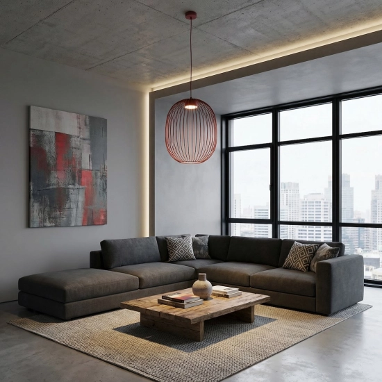Lampa wisząca MANTRA 1 BURGUNDY 1700/1 EMIBIG - zdjęcie dodatkowe 7