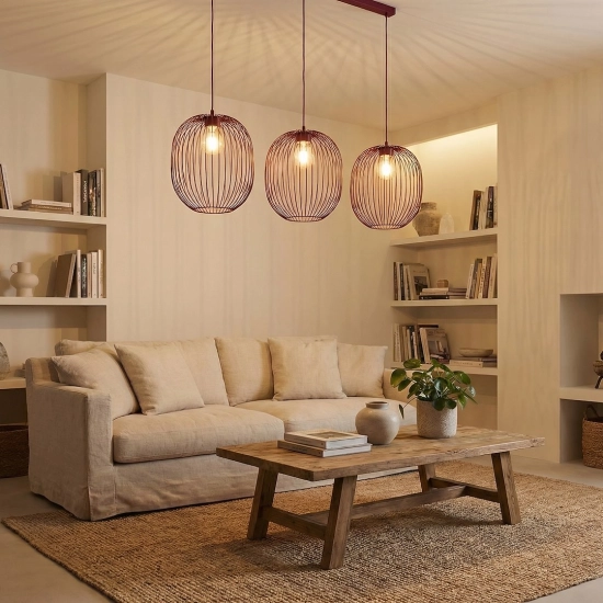 Lampa wisząca MANTRA 3 BURGUNDY 1700/3 EMIBIG - zdjęcie dodatkowe 4