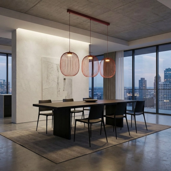 Lampa wisząca MANTRA 3 BURGUNDY 1700/3 EMIBIG - zdjęcie dodatkowe 6