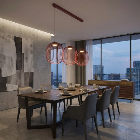 Lampa wisząca MANTRA 3 BURGUNDY 1700/3 EMIBIG - zdjęcie dodatkowe 7