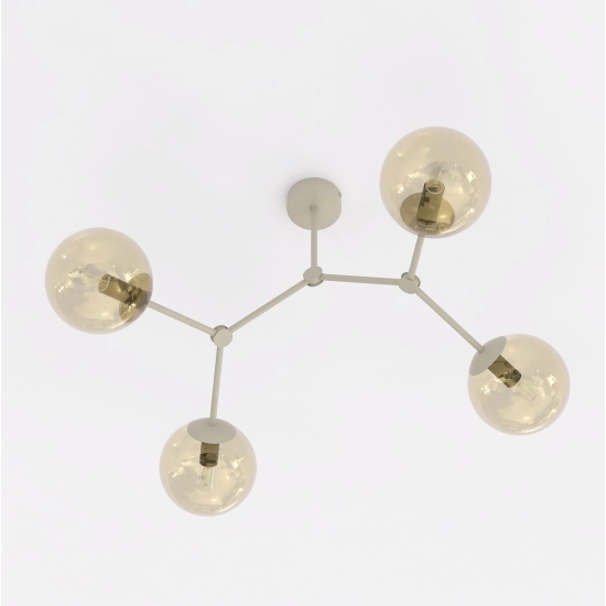 Lampa sufitowa SPACE 4 MOKKA AMBER 1702/4 EMIBIG - zdjęcie dodatkowe 1