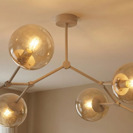 Lampa sufitowa SPACE 4 MOKKA AMBER 1702/4 EMIBIG - zdjęcie dodatkowe 2