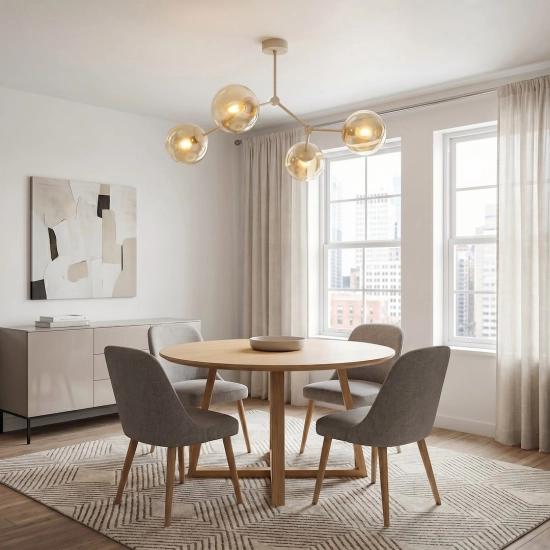Lampa sufitowa SPACE 4 MOKKA AMBER 1702/4 EMIBIG - zdjęcie dodatkowe 5