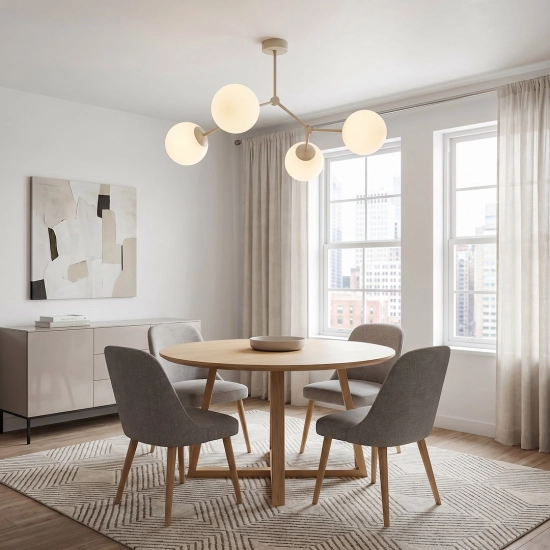 Lampa sufitowa SPACE 4 MOKKA OPAL 1703/4 EMIBIG - zdjęcie dodatkowe 3