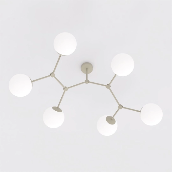 Lampa sufitowa SPACE 6 MOKKA OPAL 1703/6 EMIBIG - zdjęcie dodatkowe 1