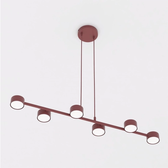 Lampa wisząca MEGARA 6 BURGUNDY 1706/6 EMIBIG - zdjęcie dodatkowe 1