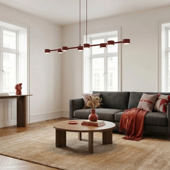 Lampa wisząca MEGARA 8 BURGUNDY 1706/8 EMIBIG - zdjęcie dodatkowe 4