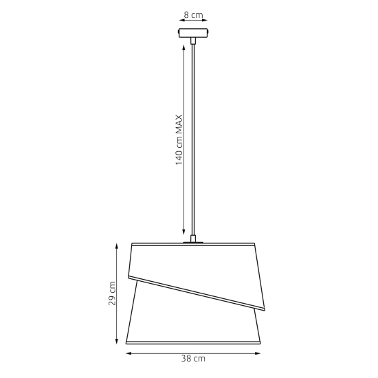 Lampa wisząca CANVA 1 BLACK GOLD 1708/1 EMIBIG - zdjęcie dodatkowe 4