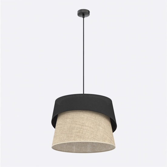 Lampa wisząca CANVA 1 BLACK NATURAL 1709/1 EMIBIG - zdjęcie dodatkowe 1