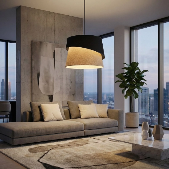 Lampa wisząca CANVA 1 BLACK NATURAL 1709/1 EMIBIG - zdjęcie dodatkowe 3