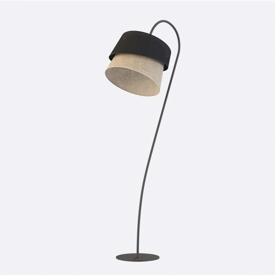 Lampa podłogowa CANVA LP1 BLACK NATURAL 1709/LP1 EMIBIG - zdjęcie produktu