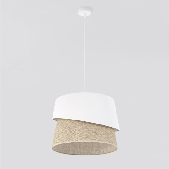 Lampa wisząca CANVA 1 WHITE NATURAL 1711/1 EMIBIG - zdjęcie dodatkowe 1