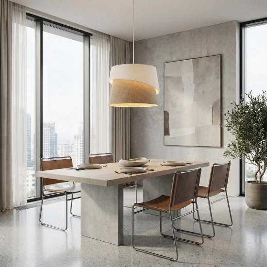 Lampa wisząca CANVA 1 WHITE NATURAL 1711/1 EMIBIG - zdjęcie dodatkowe 2