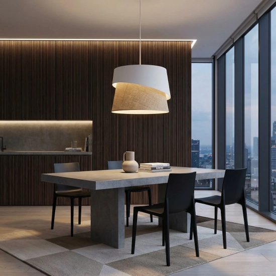 Lampa wisząca CANVA 1 WHITE NATURAL 1711/1 EMIBIG - zdjęcie dodatkowe 4
