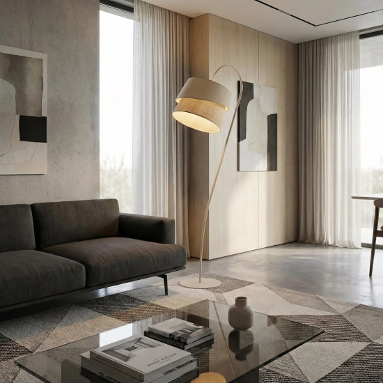 Lampa podłogowa CANVA LP1 MOKKA RATTAN 1712/LP1 EMIBIG - zdjęcie dodatkowe 3