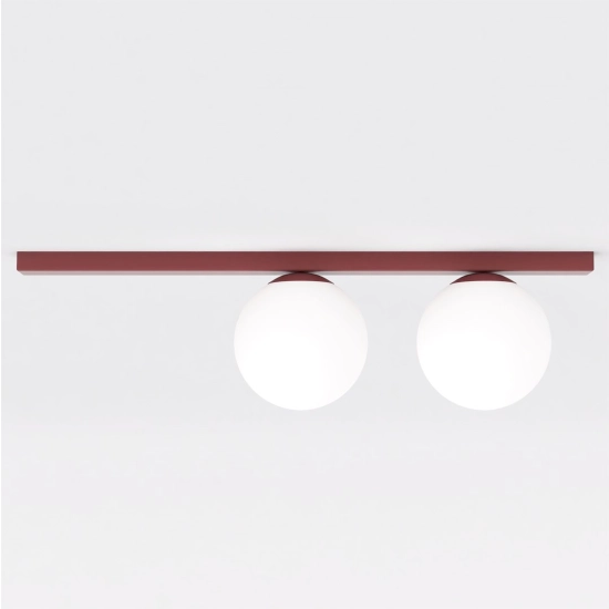 Lampa sufitowa FIT 2 BURGUNDY OPAL 1713/2 EMIBIG - zdjęcie produktu