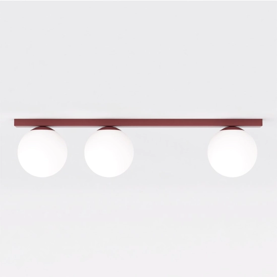 Lampa sufitowa FIT 3 BURGUNDY OPAL 1713/3 EMIBIG - zdjęcie produktu