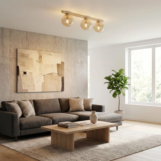 Lampa sufitowa FIT 3 MOKKA AMBER 1714/3 EMIBIG - zdjęcie dodatkowe 2
