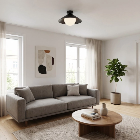 Lampa sufitowa MONO 1S PLAFON BL OPAL 1717/1S EMIBIG - zdjęcie dodatkowe 2