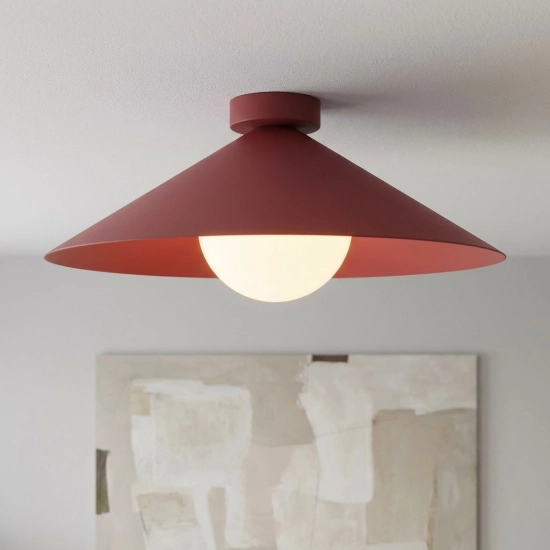 Lampa sufitowa MONO 1M PLAFON BURGUNDY OPAL 1720/1M EMIBIG - zdjęcie dodatkowe 2