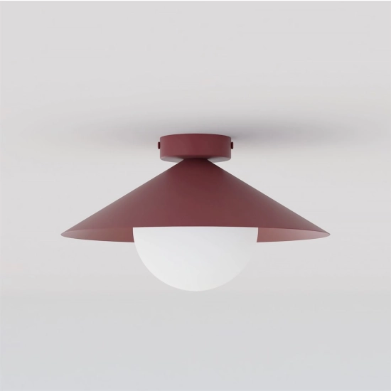 Lampa sufitowa MONO 1S PLAFON BURGUNDY OPAL 1720/1S EMIBIG - zdjęcie produktu