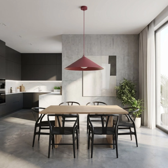 Lampa wisząca MONO 1L BURGUNDY OPAL 1725/1L EMIBIG - zdjęcie dodatkowe 3
