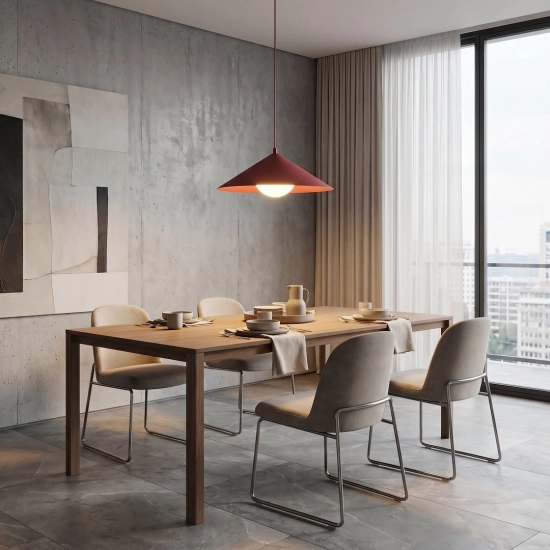 Lampa wisząca MONO 1M BURGUNDY OPAL 1725/1M EMIBIG - zdjęcie dodatkowe 4