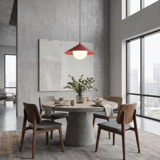 Lampa wisząca MONO 1S BURGUNDY OPAL 1725/1S EMIBIG - zdjęcie dodatkowe 2