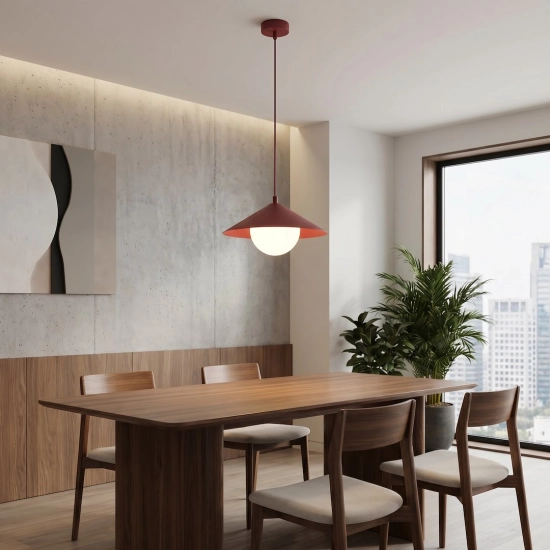 Lampa wisząca MONO 1S BURGUNDY OPAL 1725/1S EMIBIG - zdjęcie dodatkowe 4