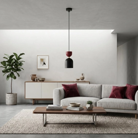 Lampa wisząca GAUDI 1 BLACK BURGUNDY 1737/1B EMIBIG - zdjęcie dodatkowe 1