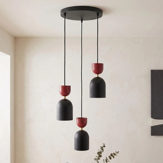 Lampa wisząca GAUDI 3PREM BLACK BURGUNDY 1737/3PREM EMIBIG - zdjęcie dodatkowe 5